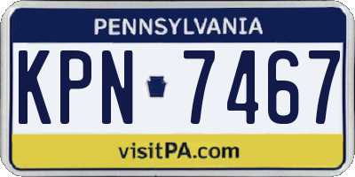 PA license plate KPN7467