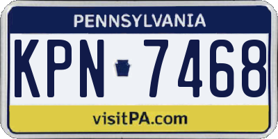 PA license plate KPN7468