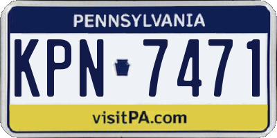 PA license plate KPN7471