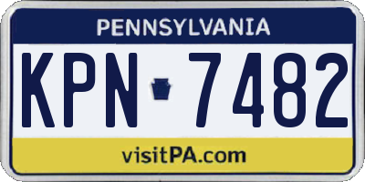PA license plate KPN7482