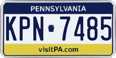 PA license plate KPN7485