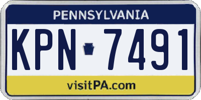 PA license plate KPN7491