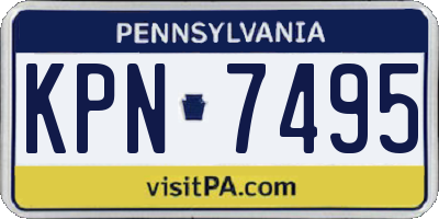 PA license plate KPN7495