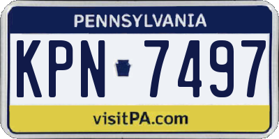 PA license plate KPN7497