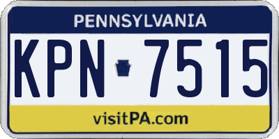 PA license plate KPN7515