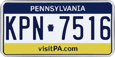 PA license plate KPN7516