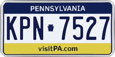 PA license plate KPN7527