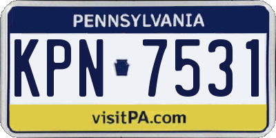 PA license plate KPN7531