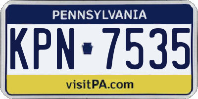 PA license plate KPN7535