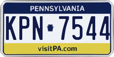 PA license plate KPN7544