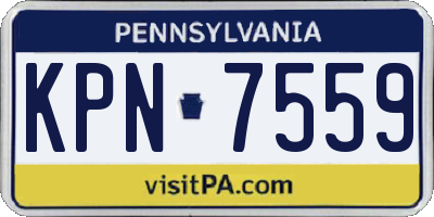 PA license plate KPN7559