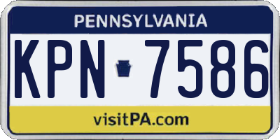 PA license plate KPN7586