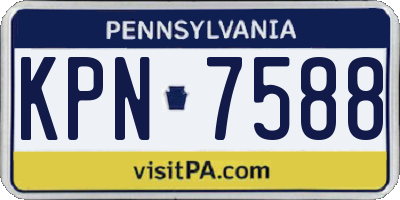 PA license plate KPN7588