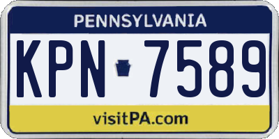 PA license plate KPN7589