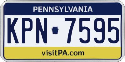 PA license plate KPN7595