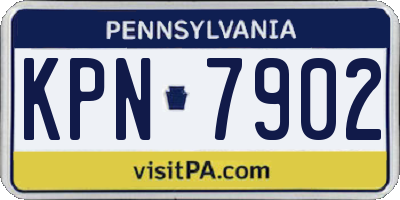 PA license plate KPN7902