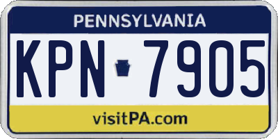 PA license plate KPN7905