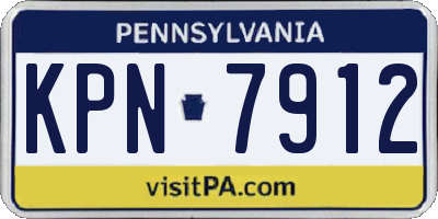PA license plate KPN7912