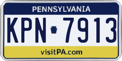PA license plate KPN7913