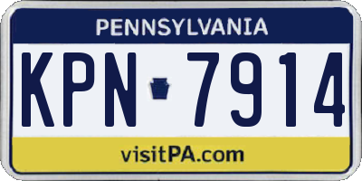 PA license plate KPN7914