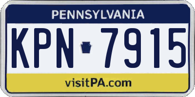 PA license plate KPN7915
