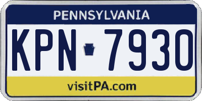 PA license plate KPN7930