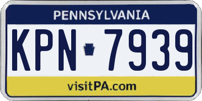 PA license plate KPN7939