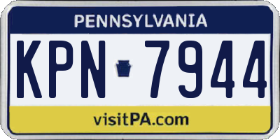 PA license plate KPN7944