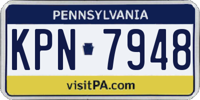 PA license plate KPN7948