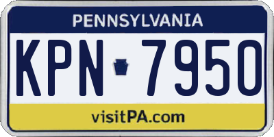 PA license plate KPN7950