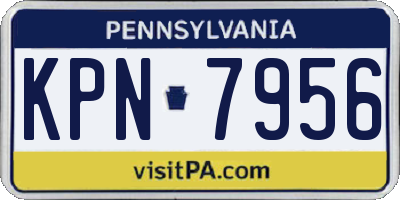 PA license plate KPN7956