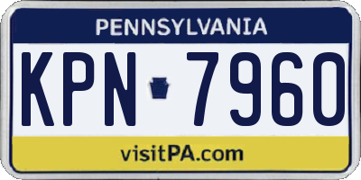 PA license plate KPN7960