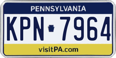 PA license plate KPN7964