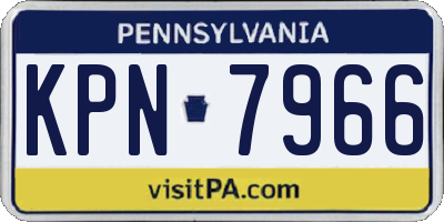 PA license plate KPN7966