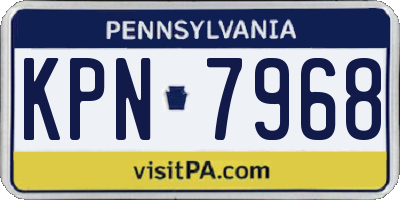 PA license plate KPN7968