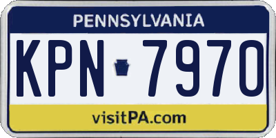 PA license plate KPN7970