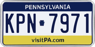 PA license plate KPN7971