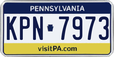 PA license plate KPN7973
