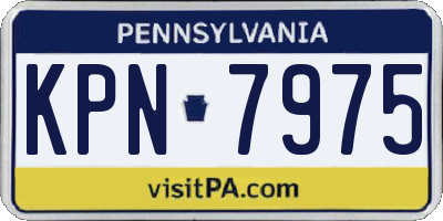 PA license plate KPN7975