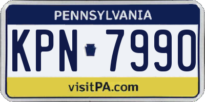 PA license plate KPN7990