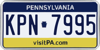 PA license plate KPN7995