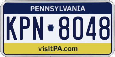 PA license plate KPN8048
