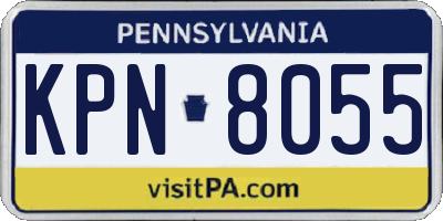 PA license plate KPN8055