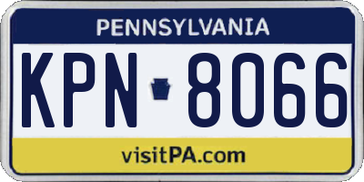 PA license plate KPN8066