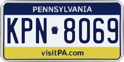 PA license plate KPN8069