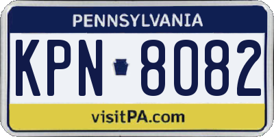PA license plate KPN8082