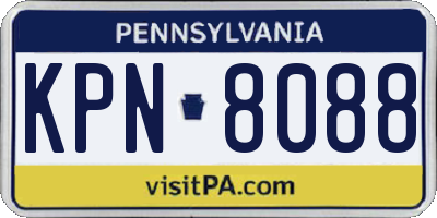PA license plate KPN8088