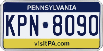PA license plate KPN8090