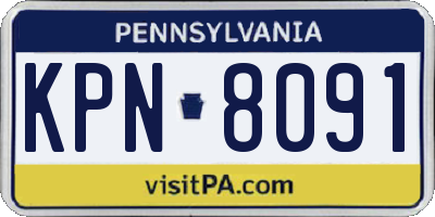 PA license plate KPN8091
