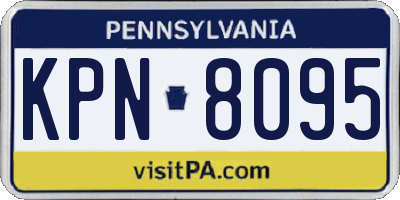 PA license plate KPN8095